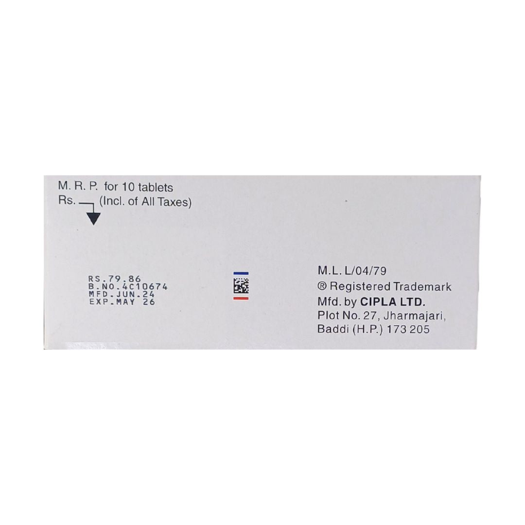 AMLIP AT - Strip of 10 Amlodipine 10 MG + Atenolol 50 MG Tablets for High Blood Pressure