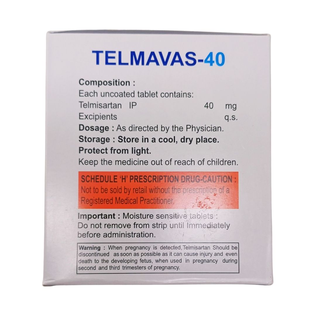 TELMAVAS 40 MG TAB