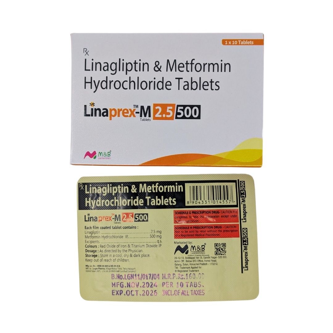 LINAPREX -M 2.5/500 MG TAB (10'S)