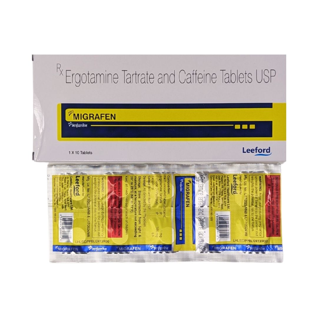 MIGRAFEN TAB - Generic for VOGRAIN | MIGRAN | MYGRAIN (Caffeine + Ergotamine + Paracetamol + Prochlorperazine)