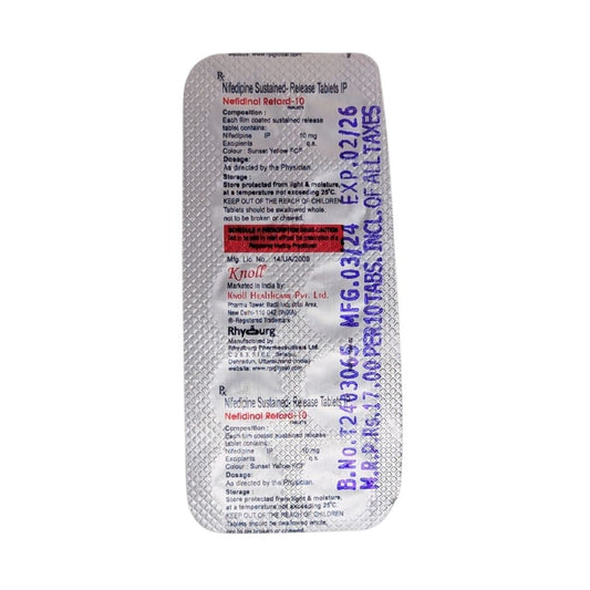 NEFIDINOL RETARD -10 TAB