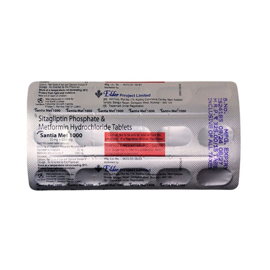 SANTIA MET 50/1000MG TAB(15'S)