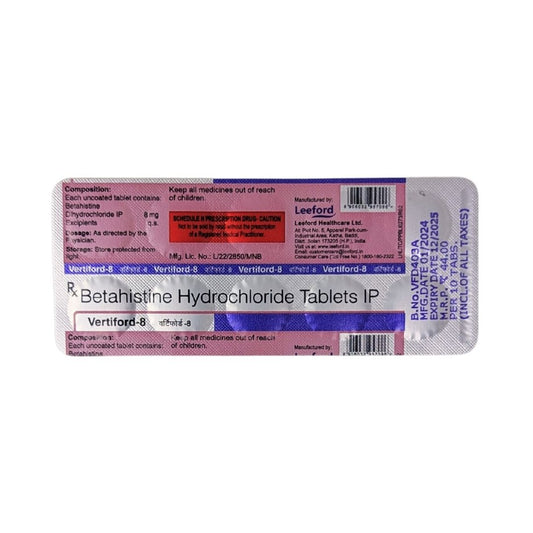 VERTIFORD 8MG TAB