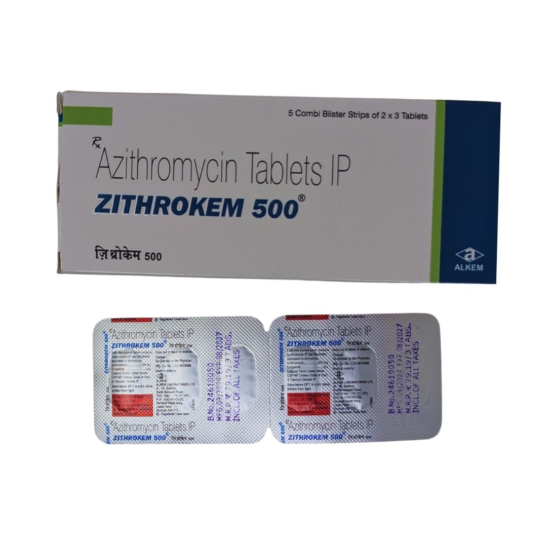 ZITHROKEM 500 TAB (3's)